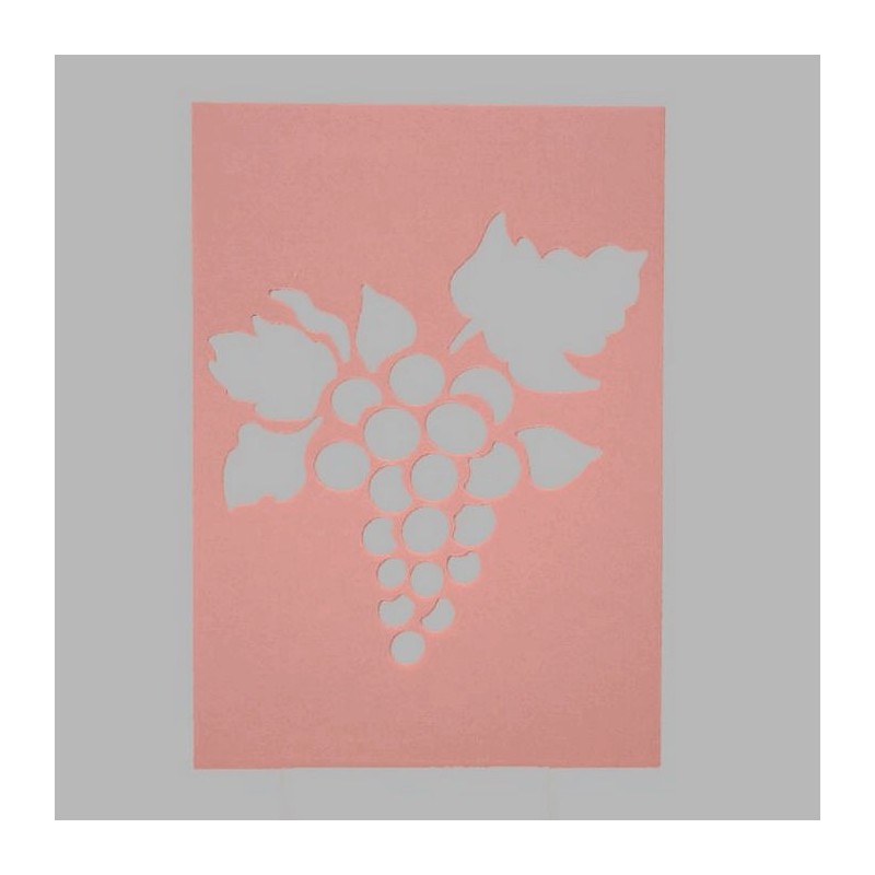 pochoir de raisins de cuve transparent 15 x 21 cm lavable