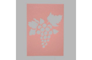 wine grapes stencil transparent 15 x 21 cm washable
