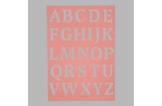 hoofdletters sjabloon transparant 15 x 21 cm afwasbaar