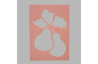 pochoir de poires transparent 15 x 21 cm lavable