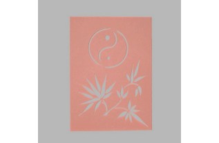 yin en yang stencil transparent 15 x 21 cm washable