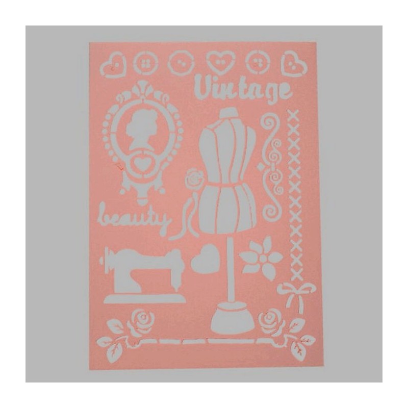 pochoir de vintage transparent 21 x 29,7 cm lavable