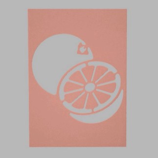 orange stencil transparent 15 x 21 cm washable