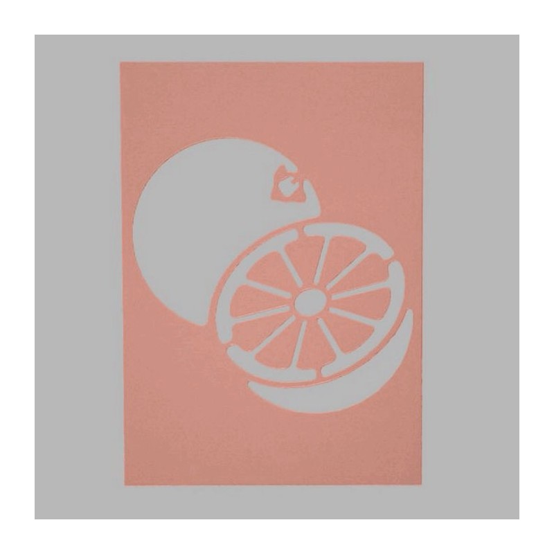 orange stencil transparent 15 x 21 cm washable