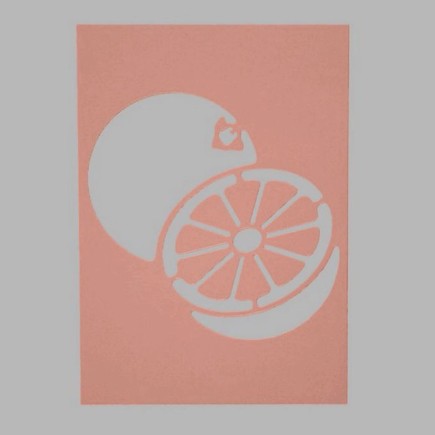 pochoir de orange transparent 15 x 21 cm lavable