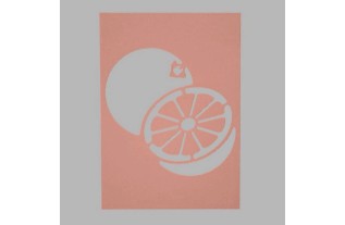 orange stencil transparent 15 x 21 cm washable