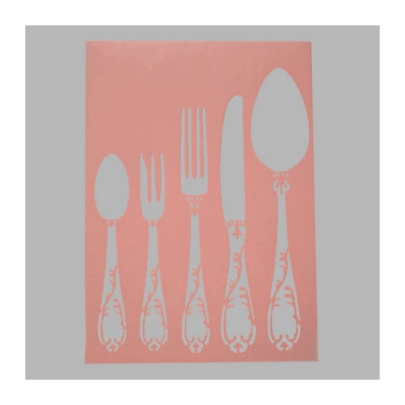 cutlery stencil transparent 21 x 29,7 cm washable cutlery stencil transparent 21 x 29,7 cm washable