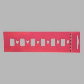 blocks and hearts stencil color pink 5 x 30 cm