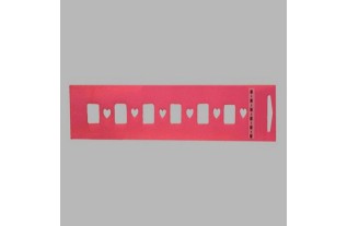 blocks and hearts stencil color pink 5 x 30 cm