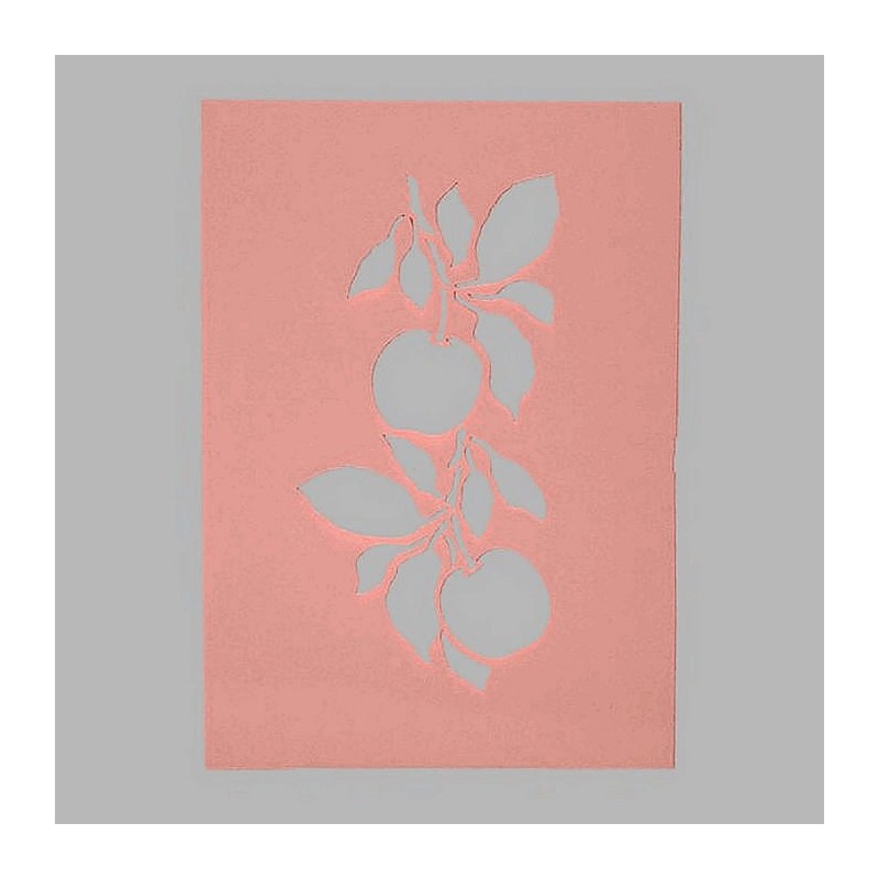 apples stencil transparent 15 x 21 cm washable