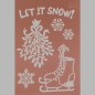 let it snow sjabloon transparant 21 x 29,7 cm afwasbaar let it snow sjabloon transparant 21 x 29,7 cm afwasbaar