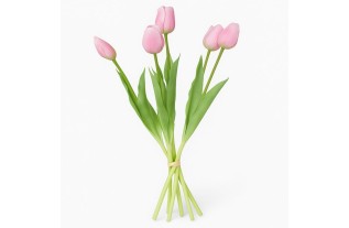Roze Tulpen Boeket – 7 Kunststof Stelen – 39 cm – Realistisch & Waterbestendig