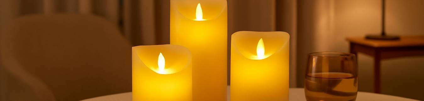 Uyuni LED‑kaarsen – Echt wax, veilig licht | Decoration
