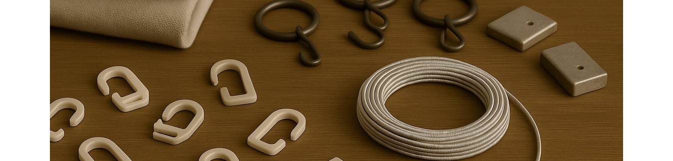 Curtain hooks, runners, spiral & weights – Professional finish | Decoration