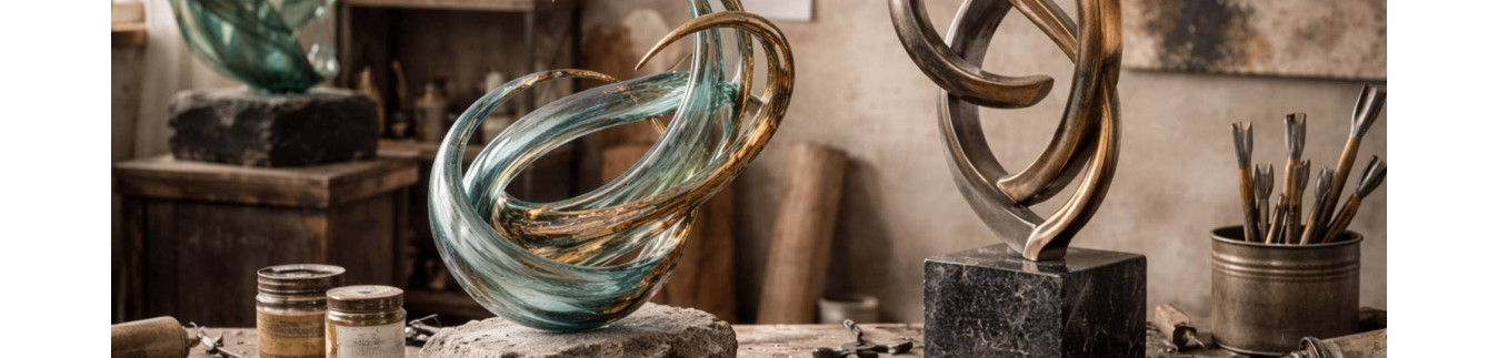 Glas en metaal kunst | Sculpturen & objecten – Art Gallery Pot