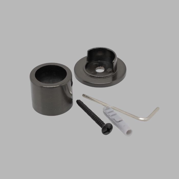 Wall support black rod 20 mm