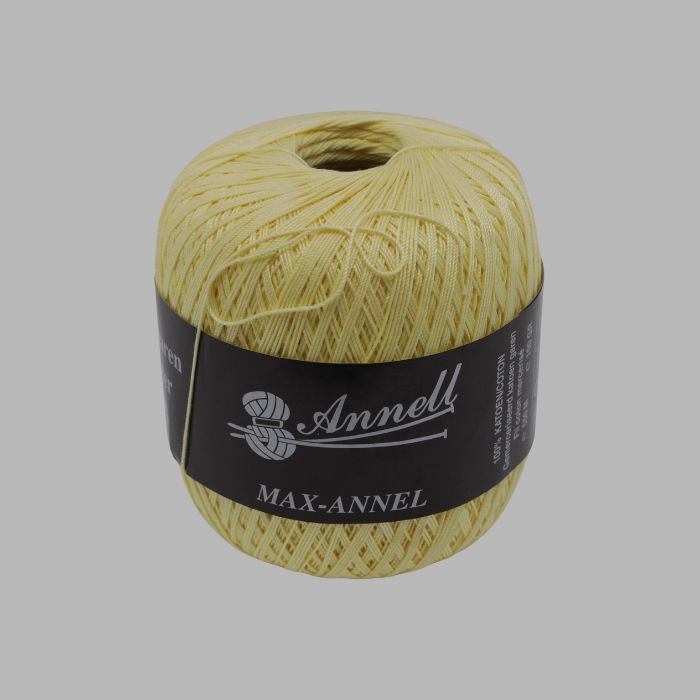 Fil à tricoter et à crochet Annell couleur jaune clair 550 m