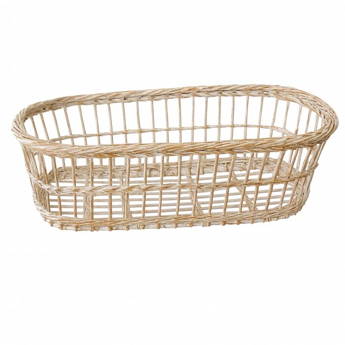 Panier tressé en Old White