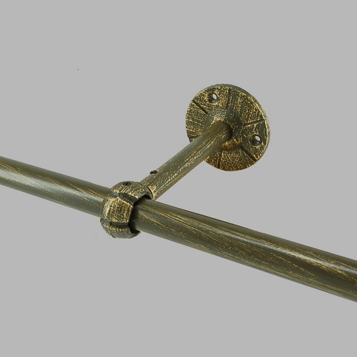 brackets curtain rods 20 mm old gold length 14-20 cm