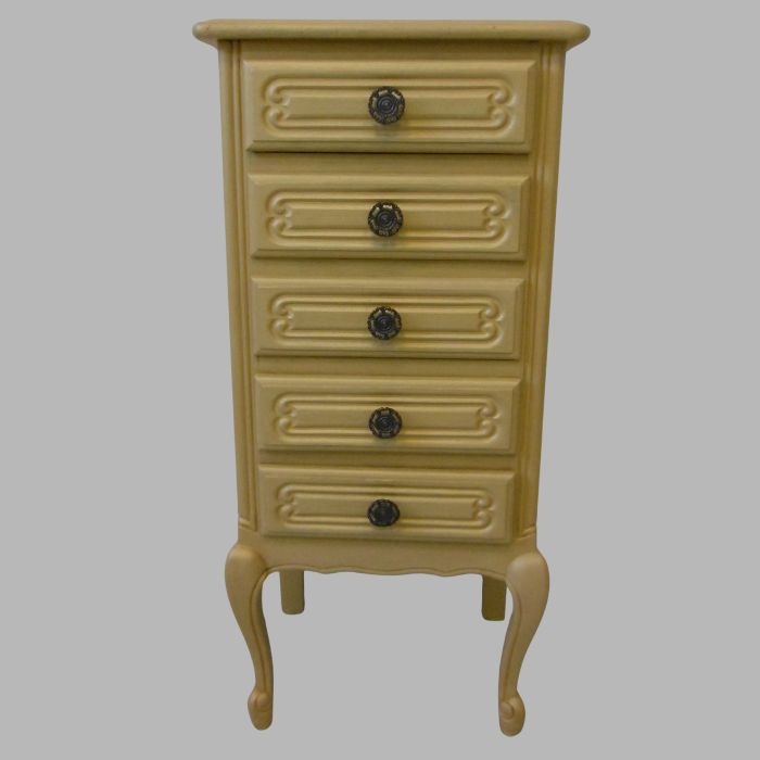 Cabinet with drawers painted in Decoration Paint Gold