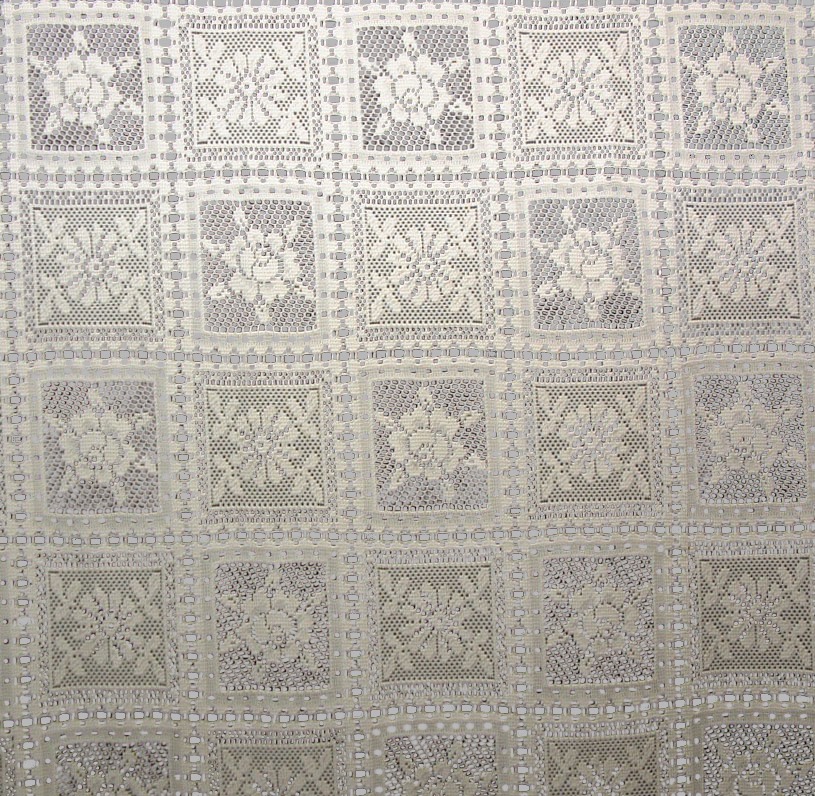 lace design blocks color white width 150 cm