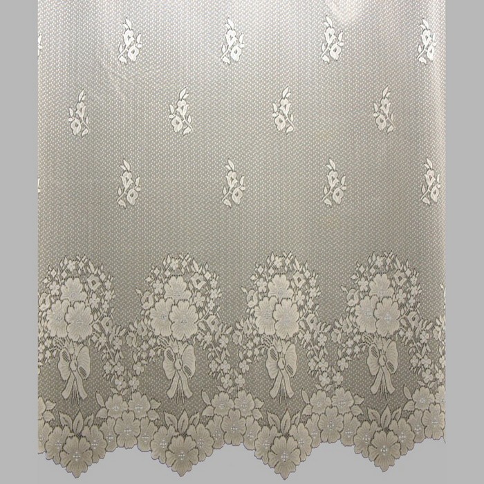 sheer fabric jacquard with bow hoogte 145 cm