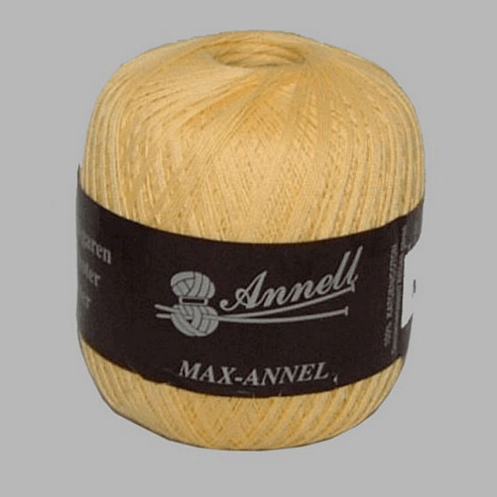 knit and crochet yarn Annell color yellow 550 m
