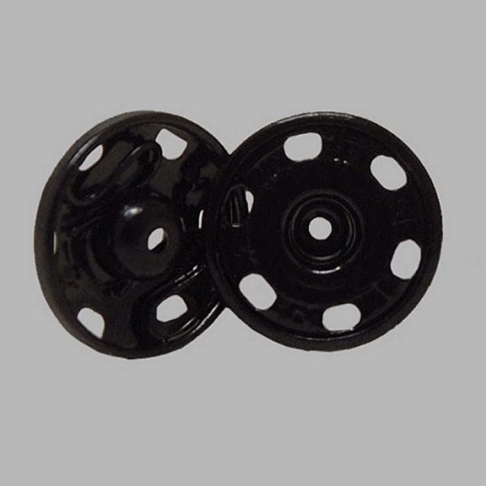 boutons pression pour vêtements couleur noire 7 mm