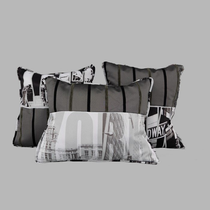 New York design cushion set of 3 pieces