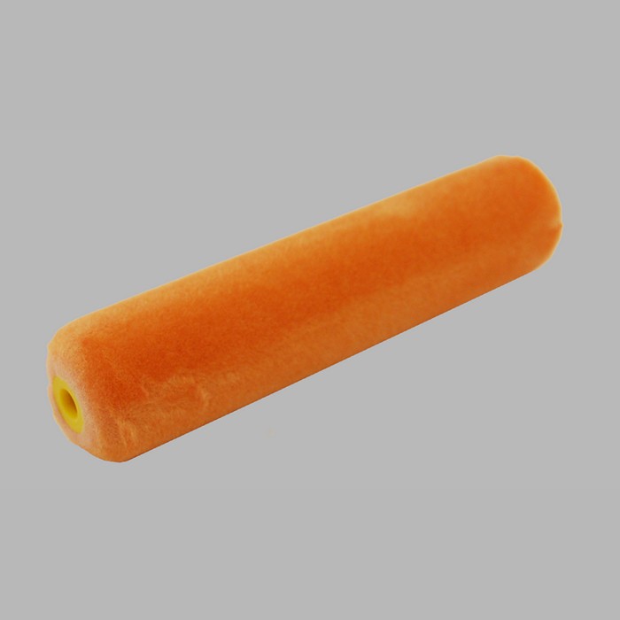 flocked paint roller length 15 cm thickness 38 mm one-sided rounded orange