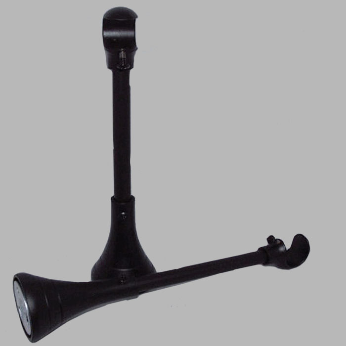 gordijroede 20 mm compleet zwart L 119.5 cm steun en ringen