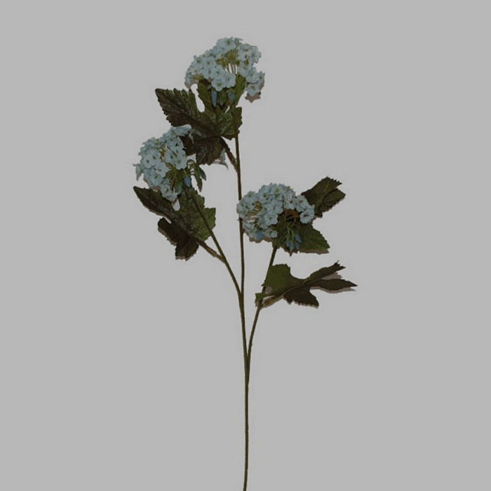 bloem van zijde klein licht blauw lengte 53 cm