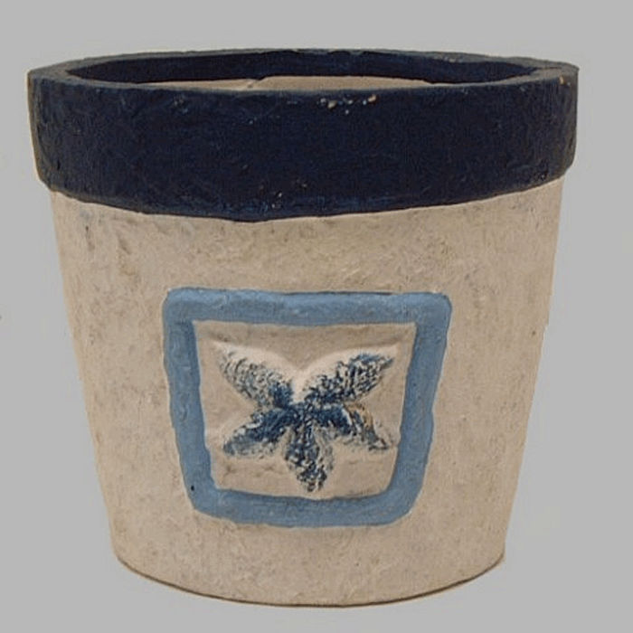 Flower pot with starfish