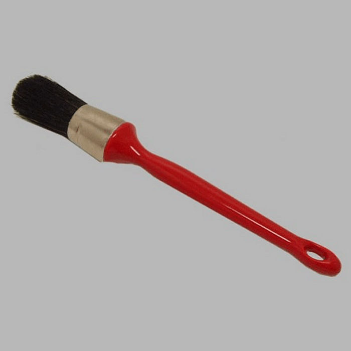 rounded tip paint brush plastic red 14