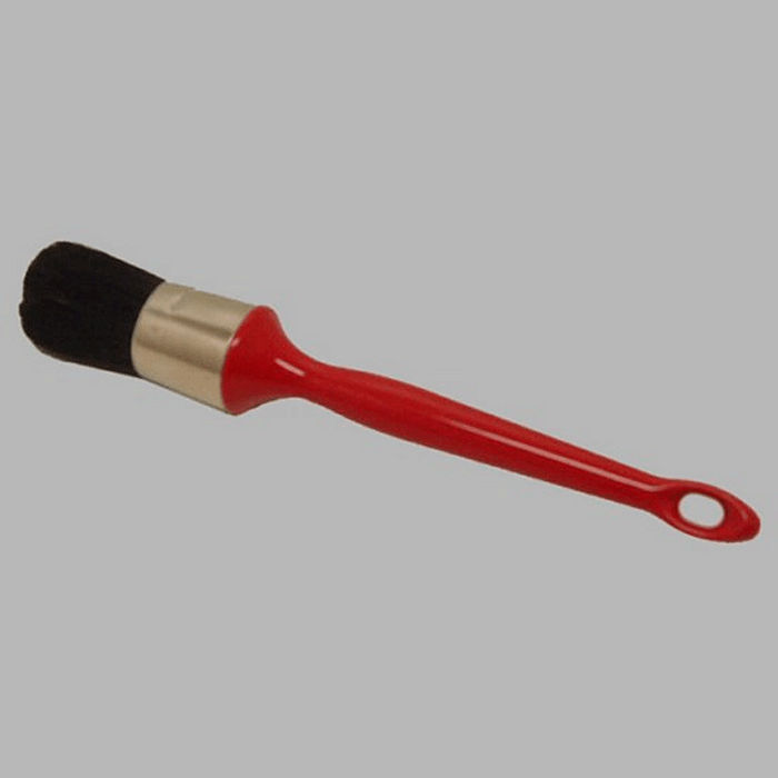rounded tip paint brush plastic red 20