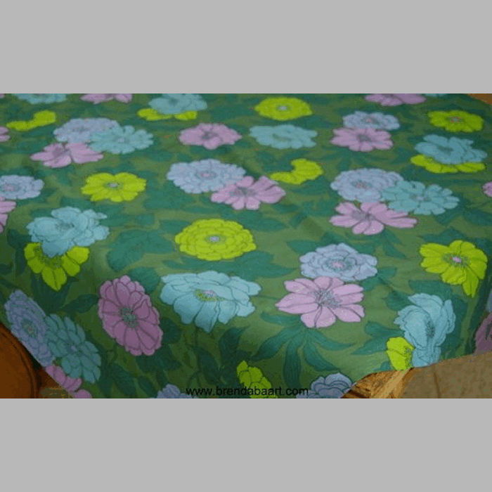tablecloth retro Color Purple-green-blue 105 x 105 cm