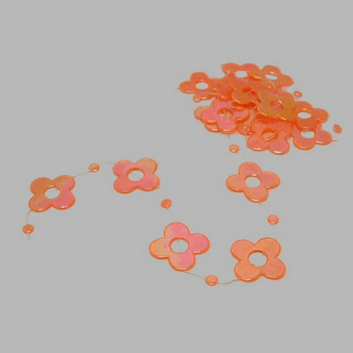 plastic flowers salmon