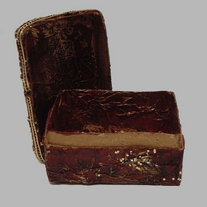 boîte pour décoration, pot-pourri ou bijoux coloris marron 10 x 7 cm H 6 cm