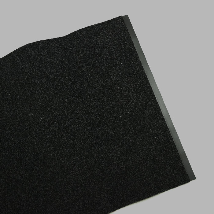 Black doormat with rubber backing 81 x 130 cm