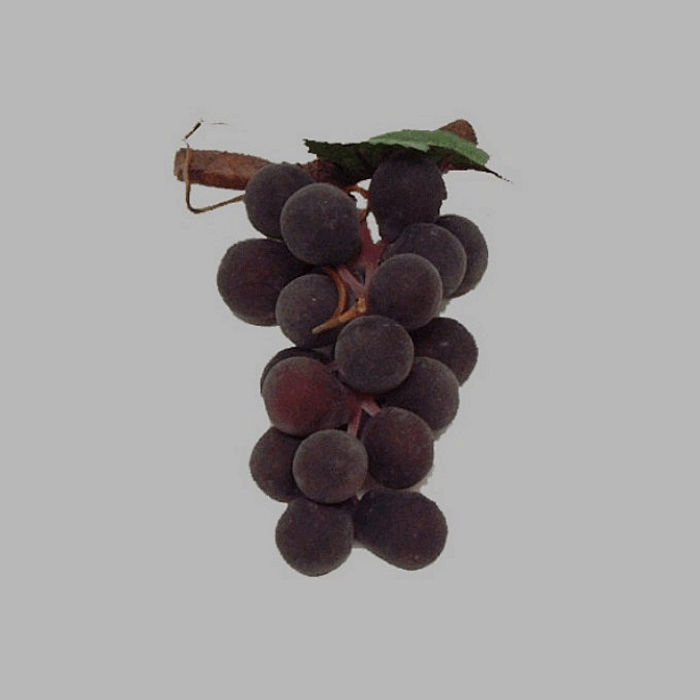 bunch of grapes with stick color blue fake fruit 8 x 4 cm
