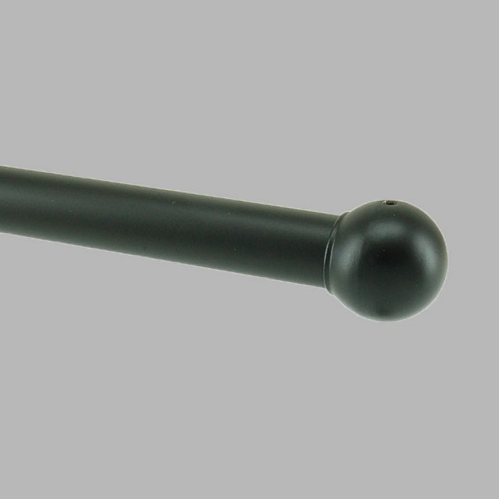 eindknoppen bola gordijnroede 20 mm kleur zwart 2 stks