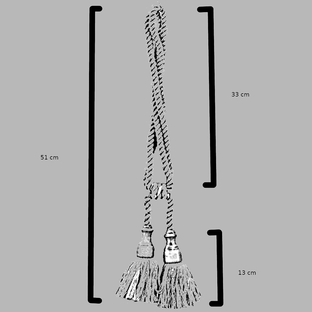 embrasse ophaalkoord naturel 2 flossen met hout per stuk