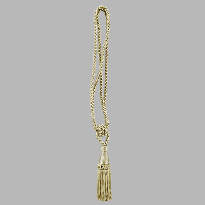 embrasse pour rideaux brillant 1 glands couleur old white par pièce