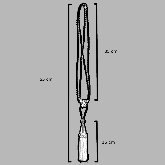 embrasse pour rideaux brillant 1 glands couleur old white par pièce