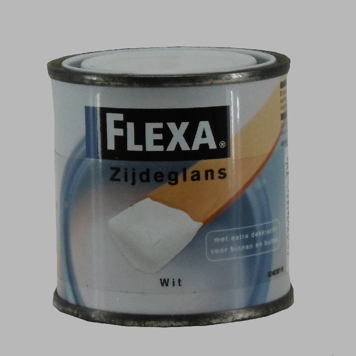 flexa zijdeglans wit 125 ml