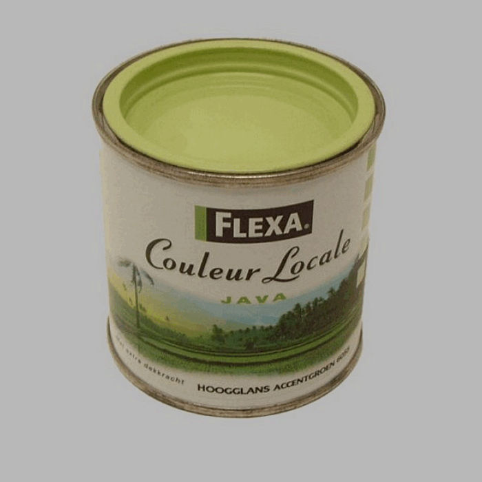 flexa couleur locale hoogglans 250 ml java accent groen