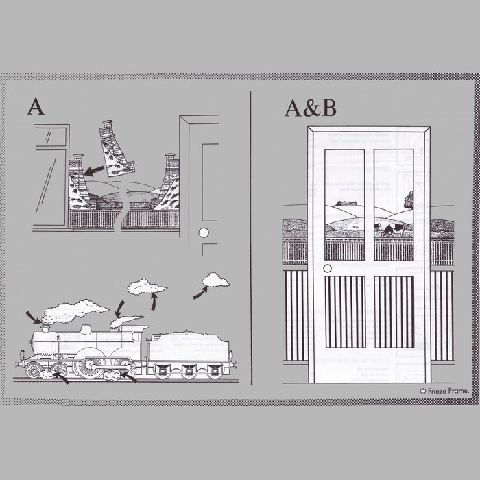 Kinderkamer decoraties van frieze frame design Spoor treinen