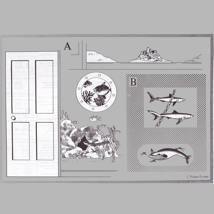 Kinderkamer decoraties van frieze frame design Onderwaterwereld