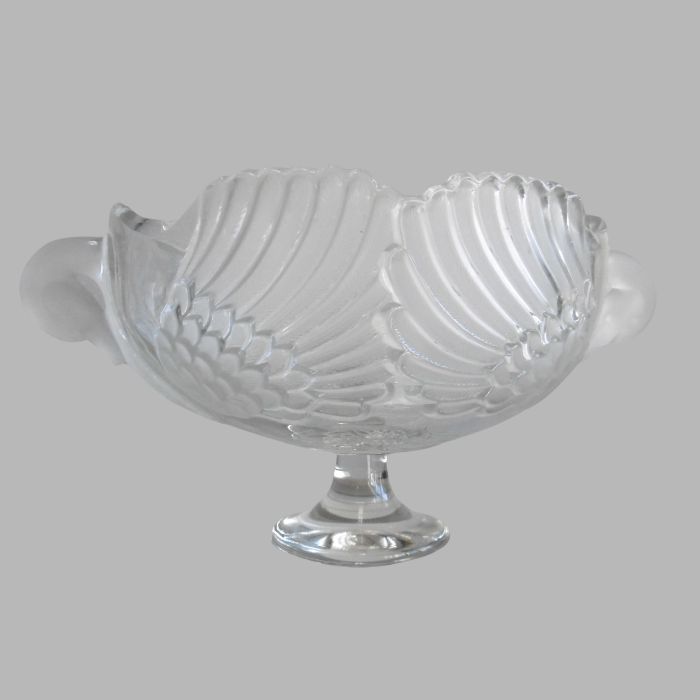 Elegant Vintage Glass Decorative Bowl with Relief Design - Timeless Luxury