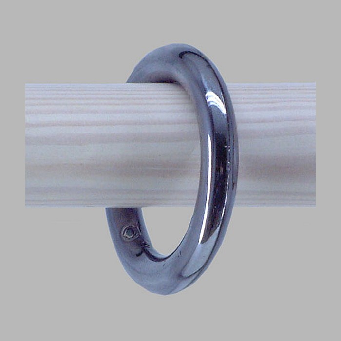 gordijnroede ring plastic chroom 40-55 mm 12 stks